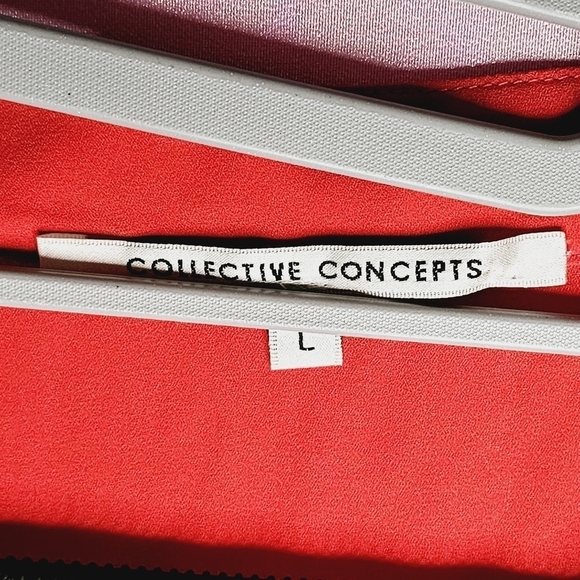 Collective Concepts Women's Red Coral Sleeveless Blouse Size Large - Picture 4 of 7